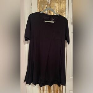 NATURAL LIFE Black T-shirt Short Sleeve Mini Dress